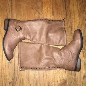 Justice Brown Leather Boots